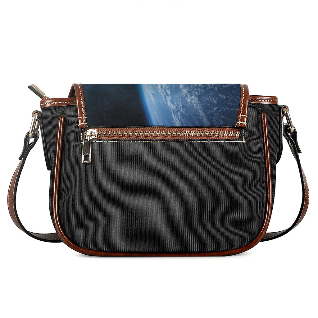 Space And Earth Print Saddle Bag