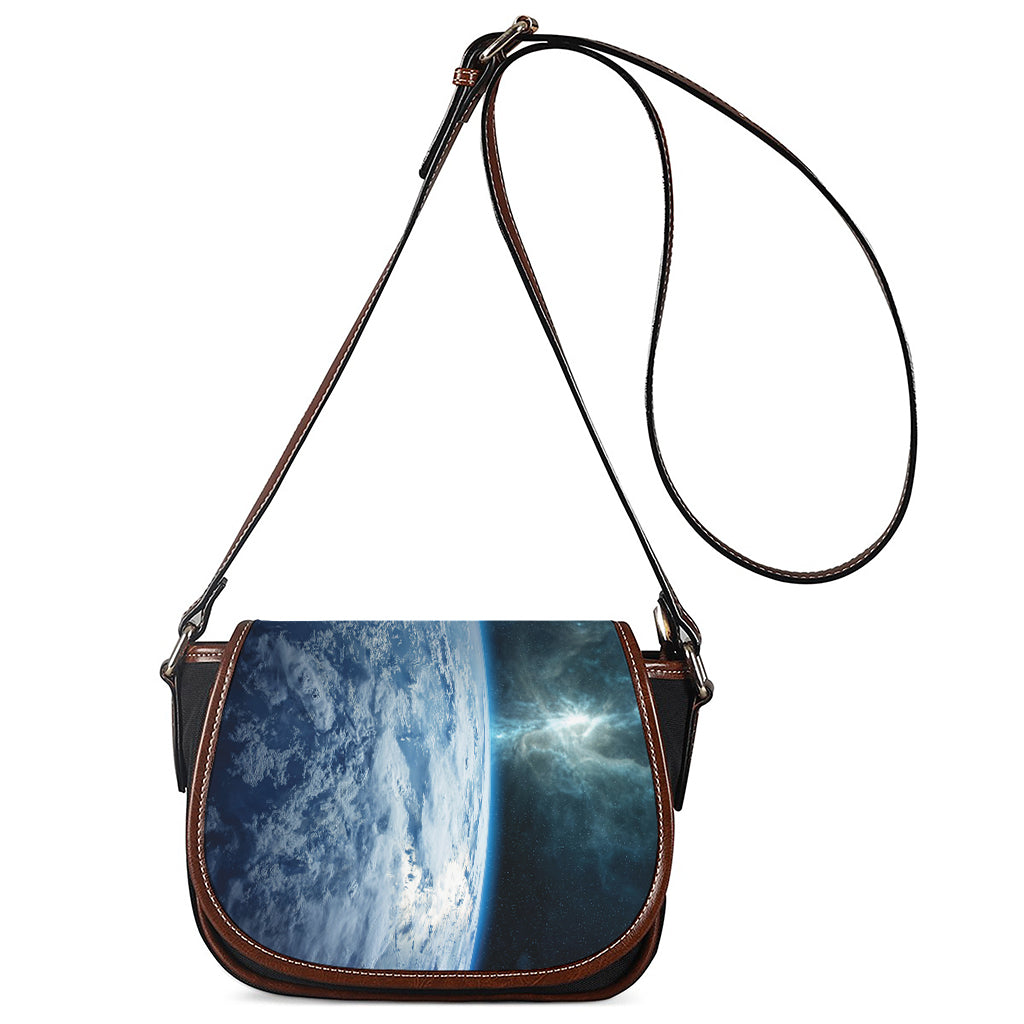 Space And Earth Print Saddle Bag