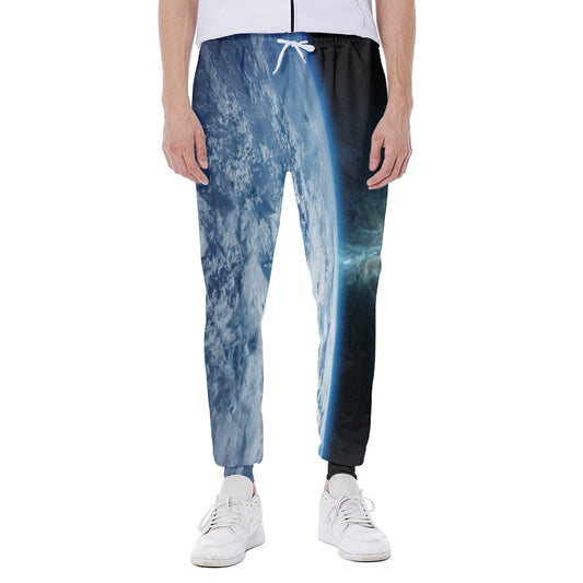 Space And Earth Print Scuba Joggers