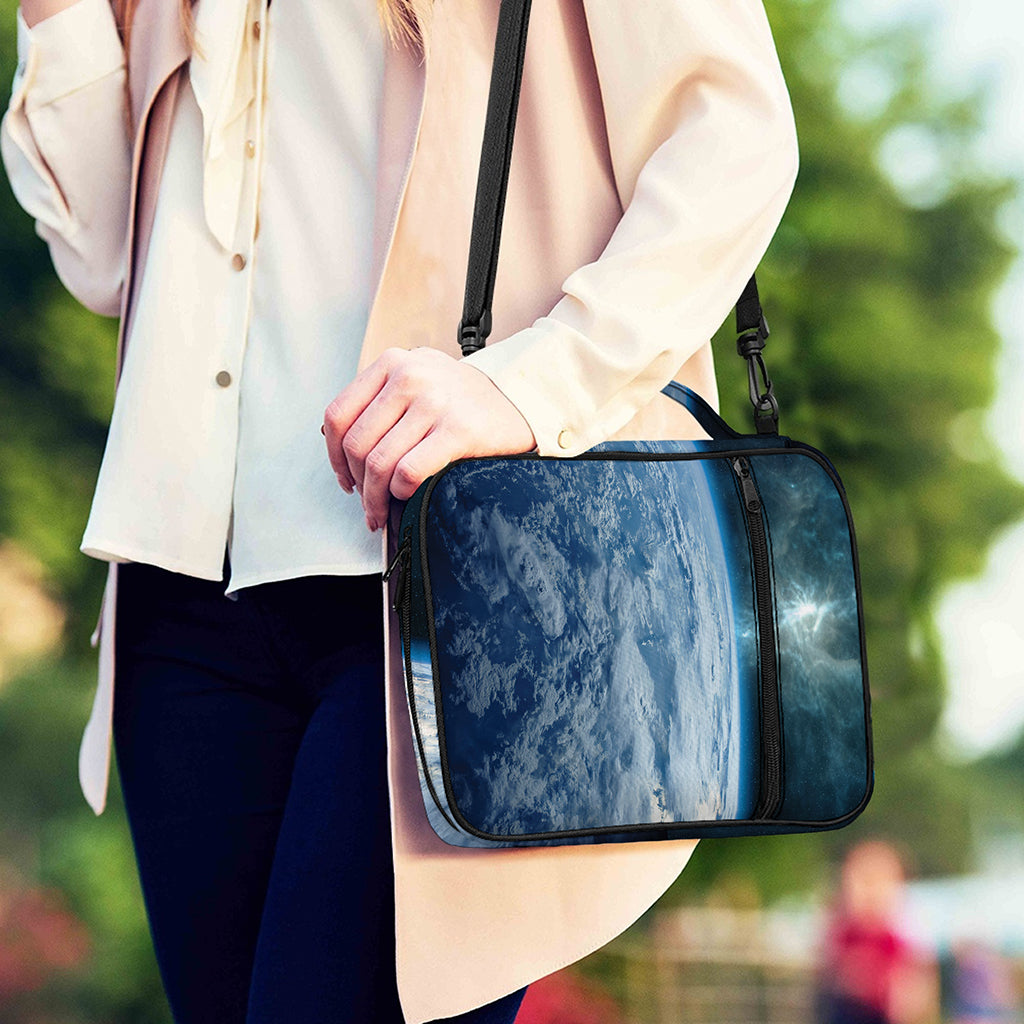 Space And Earth Print Shoulder Strap Bible Bag