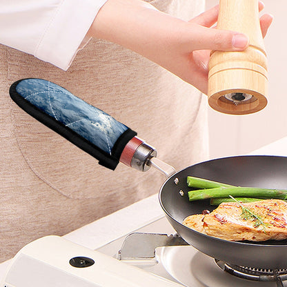 Space And Earth Print Skillet Handle Cover
