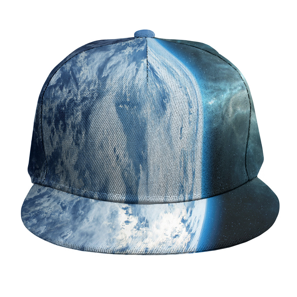 Space And Earth Print Snapback Cap