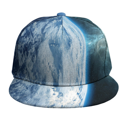 Space And Earth Print Snapback Cap