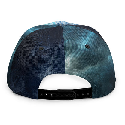 Space And Earth Print Snapback Cap