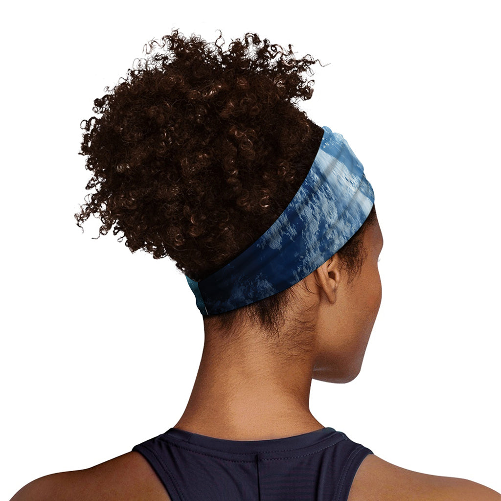 Space And Earth Print Sports Headband