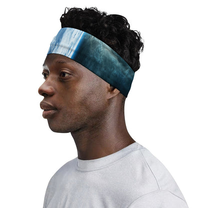 Space And Earth Print Sports Headband