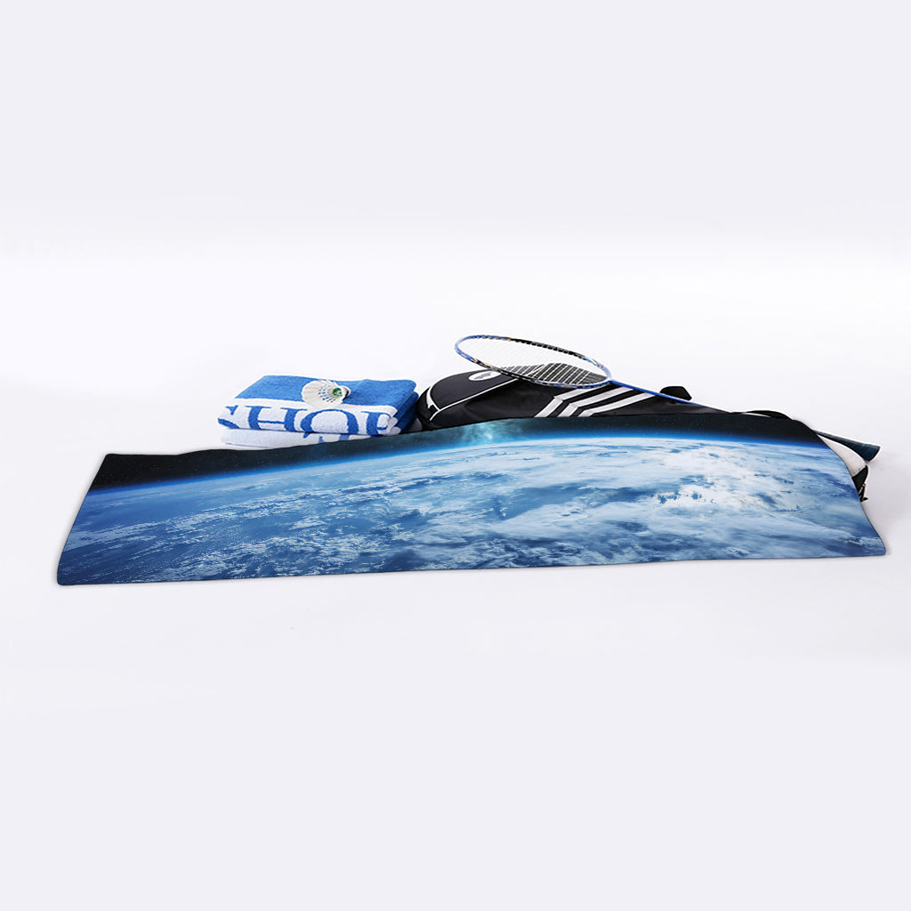 Space And Earth Print Sports Towel
