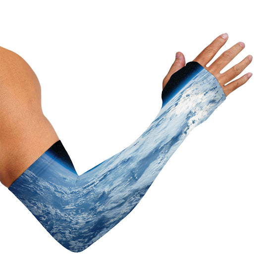 Space And Earth Print Sun Protection Arm Sleeves