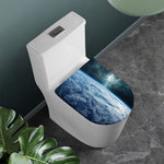 Space And Earth Print Toilet Lid Cover