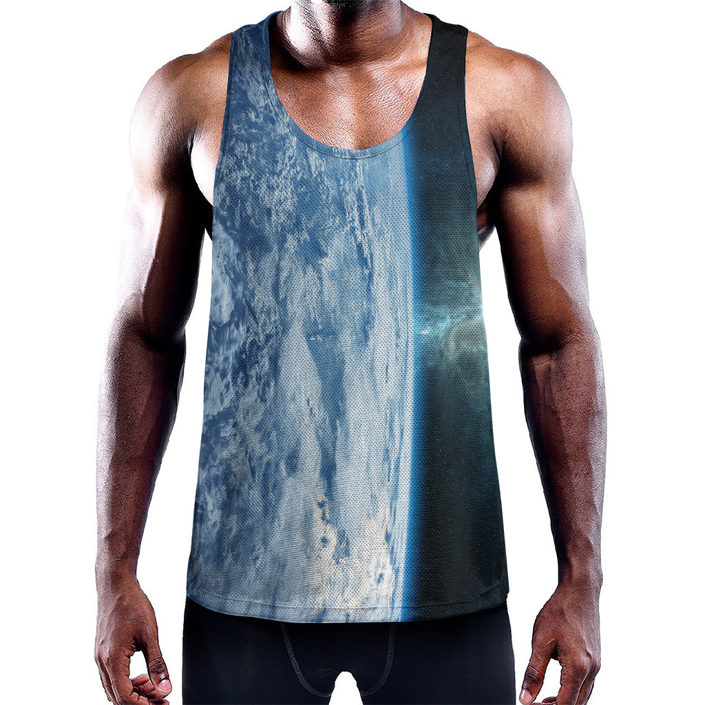 Space And Earth Print Training Tank Top