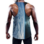 Space And Earth Print Training Tank Top