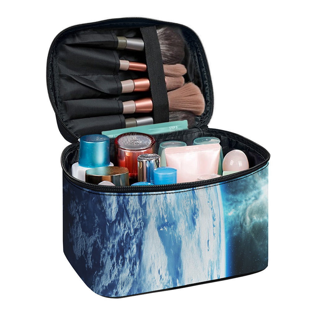 Space And Earth Print Travel Makeup Bag