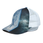 Space And Earth Print White Mesh Trucker Cap