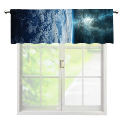 Space And Earth Print Window Valance