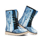 Space And Earth Print Winter Boots