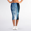 Space And Earth Print Women's Capri Leggings