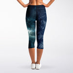 Space And Earth Print Women's Capri Leggings