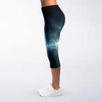 Space And Earth Print Women's Capri Leggings