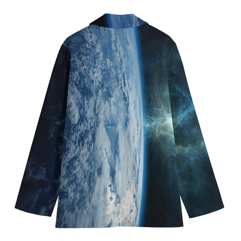 Space And Earth Print Women's Cotton Blazer