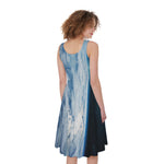 Space And Earth Print Women's Sleeveless Dress