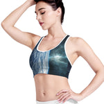Space And Earth Print Women's Sports Bra