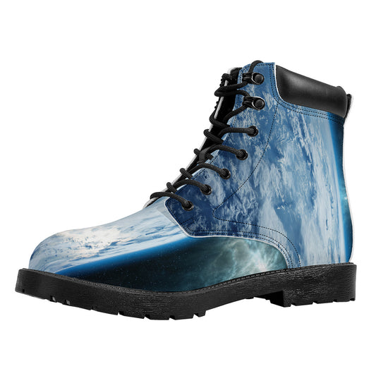 Space And Earth Print Work Boots
