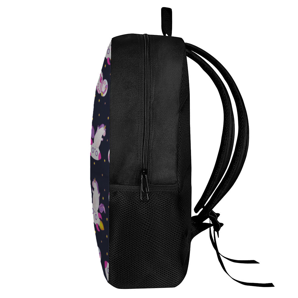 Space Astronaut Unicorn Pattern Print 17 Inch Backpack