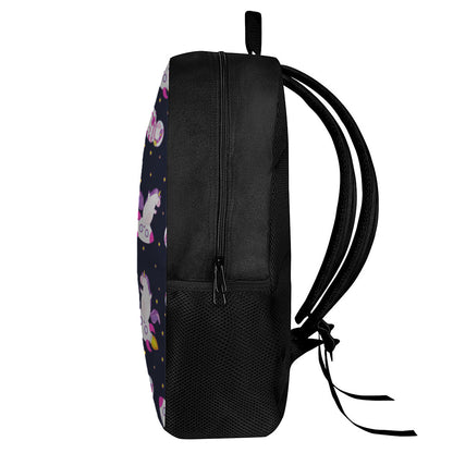 Space Astronaut Unicorn Pattern Print 17 Inch Backpack