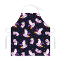 Space Astronaut Unicorn Pattern Print Adjustable Apron
