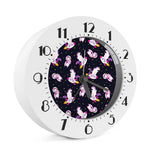Space Astronaut Unicorn Pattern Print Alarm Clock
