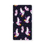 Space Astronaut Unicorn Pattern Print Baby Crib Sheet