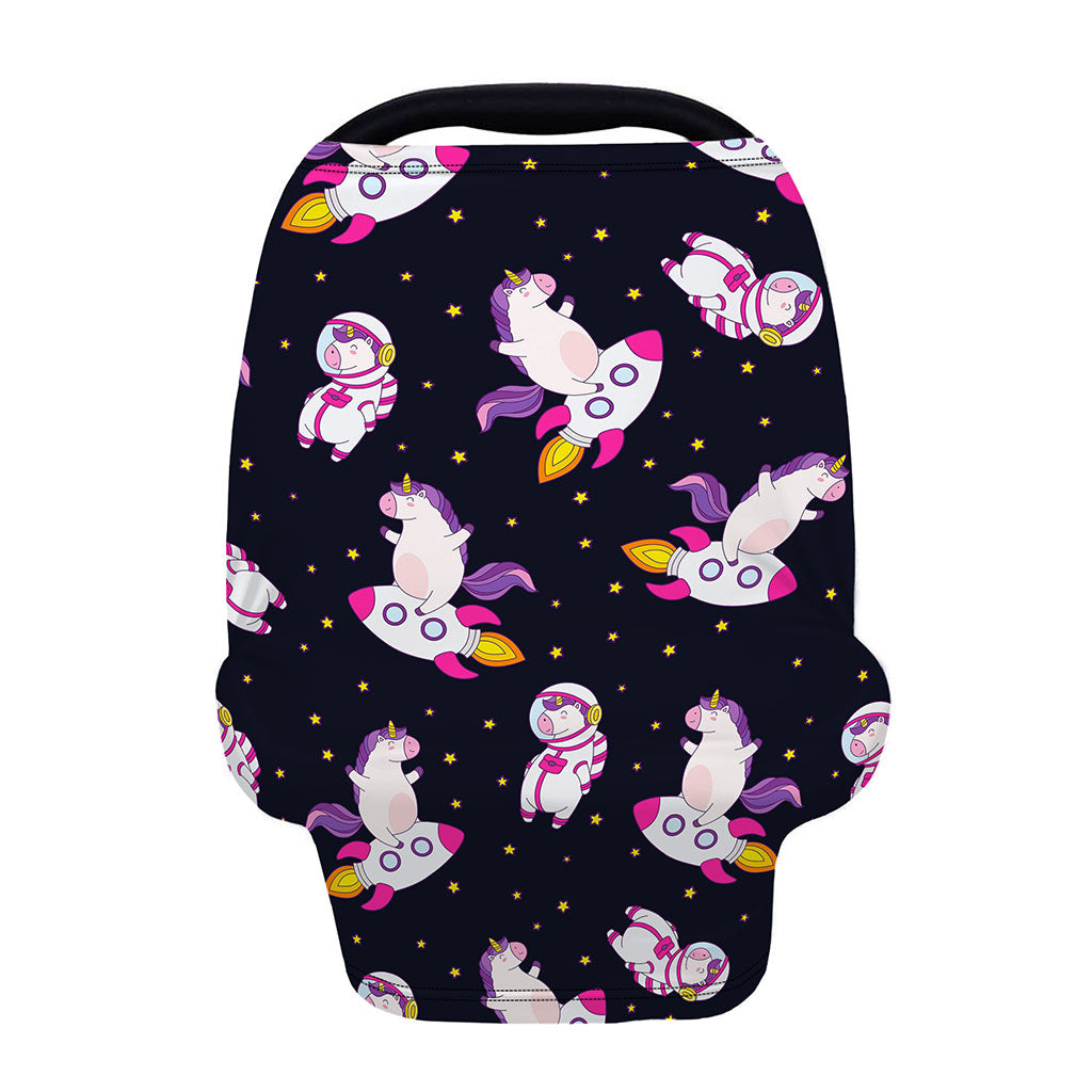 Space Astronaut Unicorn Pattern Print Baby Seat Cover