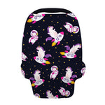 Space Astronaut Unicorn Pattern Print Baby Seat Cover