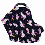 Space Astronaut Unicorn Pattern Print Baby Seat Cover