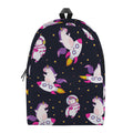 Space Astronaut Unicorn Pattern Print School Backpack