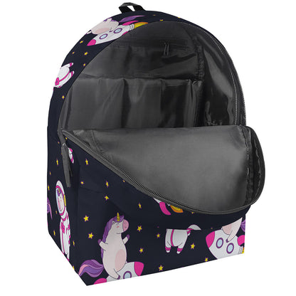 Space Astronaut Unicorn Pattern Print Backpack