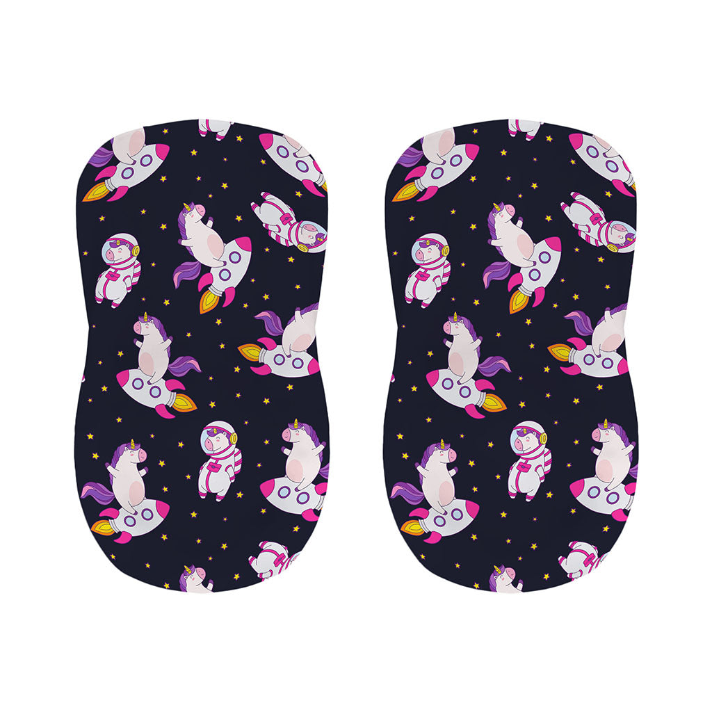 Space Astronaut Unicorn Pattern Print Bar Stool Covers