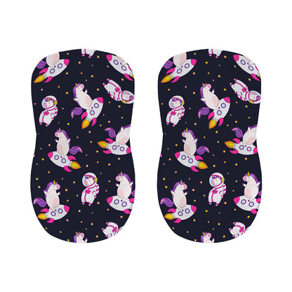 Space Astronaut Unicorn Pattern Print Bar Stool Covers