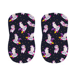 Space Astronaut Unicorn Pattern Print Bar Stool Covers