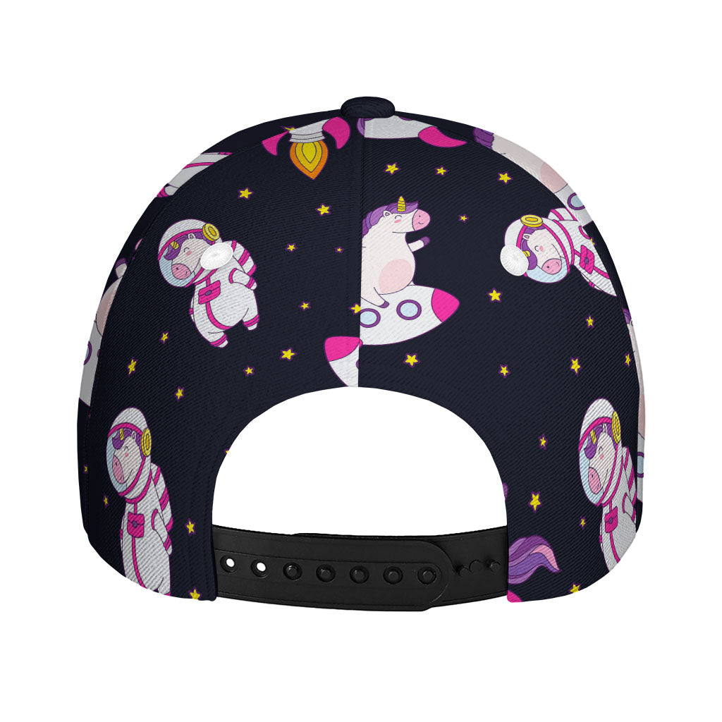 Space Astronaut Unicorn Pattern Print Baseball Cap