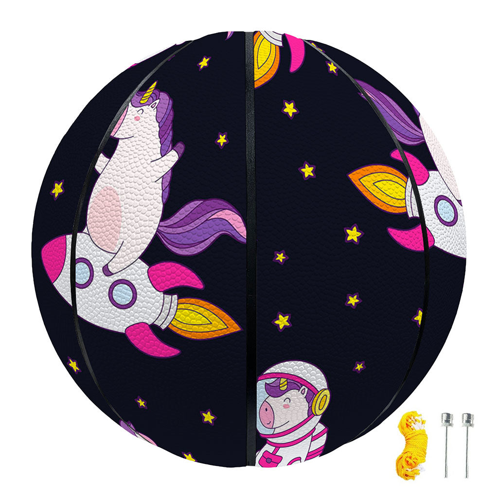 Space Astronaut Unicorn Pattern Print Basketball