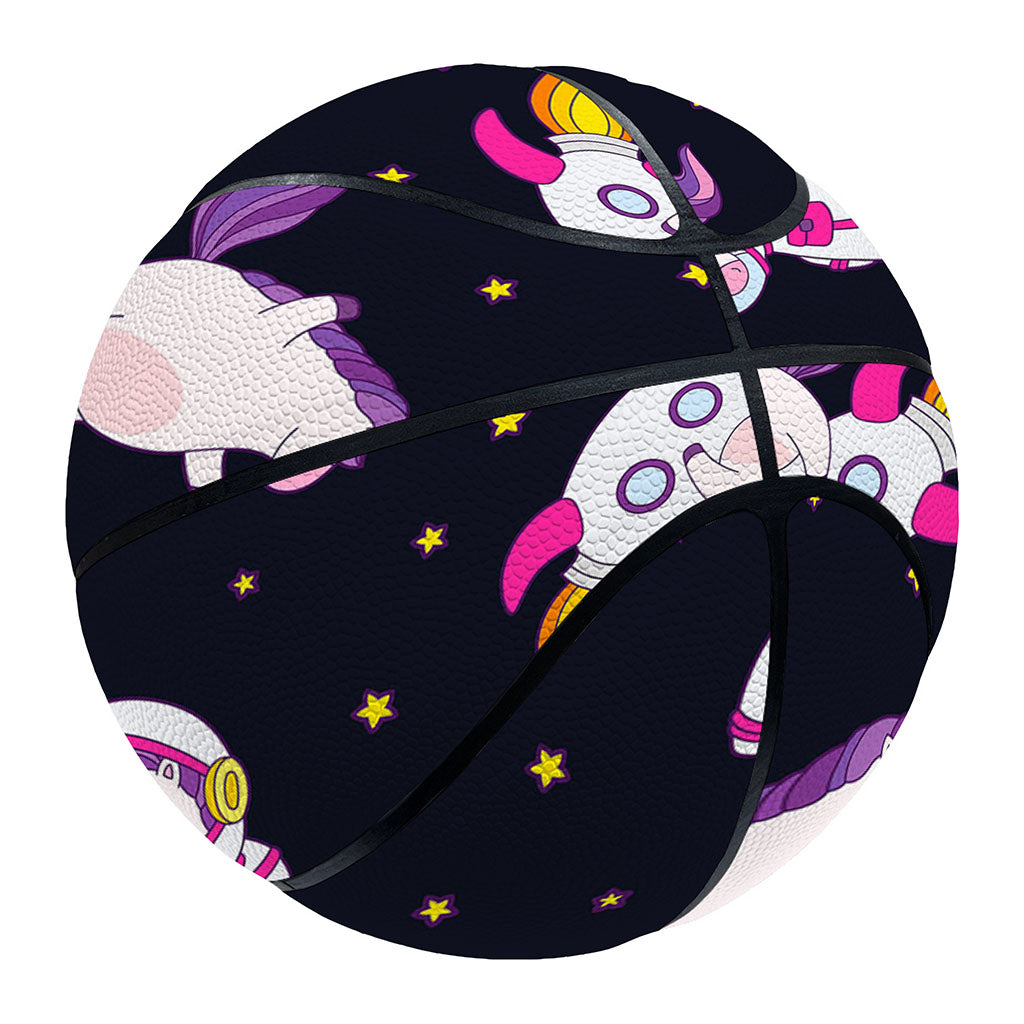 Space Astronaut Unicorn Pattern Print Basketball