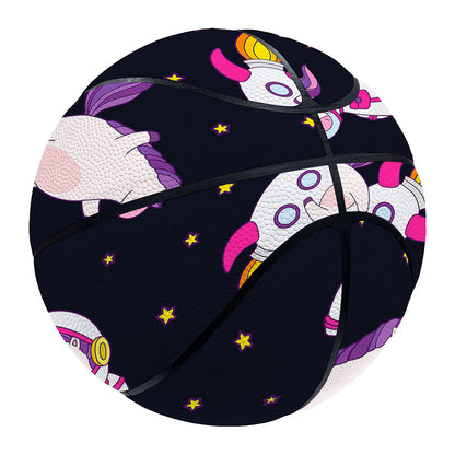 Space Astronaut Unicorn Pattern Print Basketball