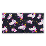 Space Astronaut Unicorn Pattern Print Beach Towel