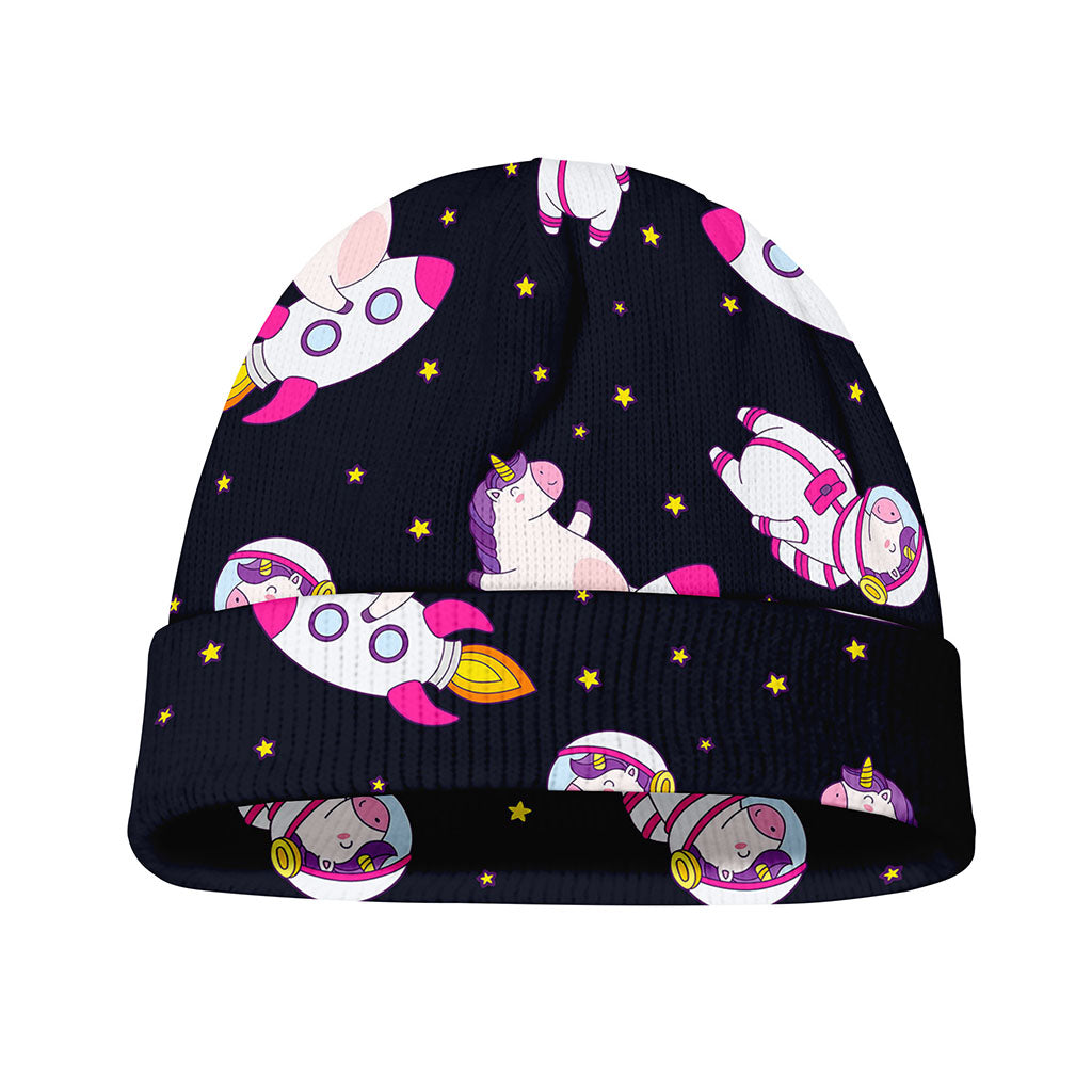 Space Astronaut Unicorn Pattern Print Beanie