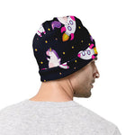 Space Astronaut Unicorn Pattern Print Beanie