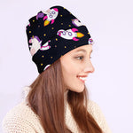 Space Astronaut Unicorn Pattern Print Beanie