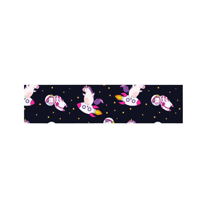 Space Astronaut Unicorn Pattern Print Bed Runner