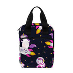 Space Astronaut Unicorn Pattern Print Bible Tote Bag