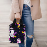 Space Astronaut Unicorn Pattern Print Bible Tote Bag